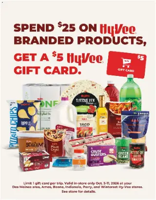 HyVee Hy-Vee Brands Gift Card Promotion cover