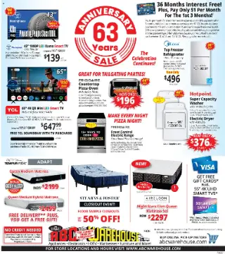 ABC Warehouse Weekly Ad cover