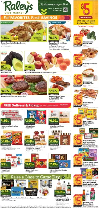 Raley's one Market Weekly Ad 10/07 - 10/13 cover