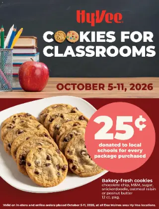 HyVee Cookies for the Classroom Fundraiser cover